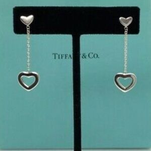 Tiffany & Co. Heart Lariat Dangle Drop Earrings